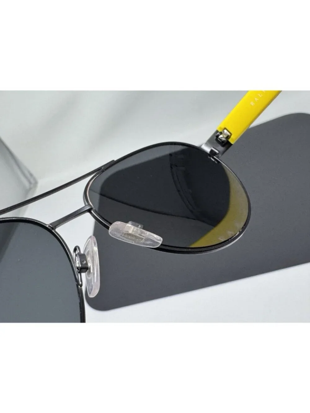 Polo Ralph Lauren PH 3098 9310/87 Black Yellow 61-15-145 Aviator Sunglasses